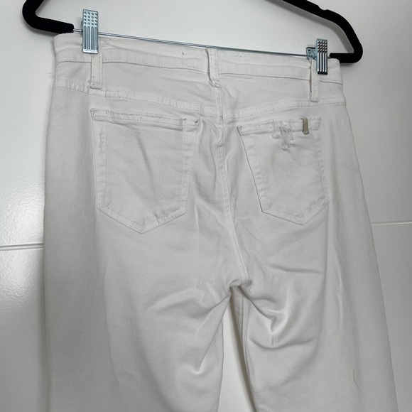 Joe’s Jeans white denim pant low rise ripped hole straight leg classic trendy 28 - Picture 11 of 13